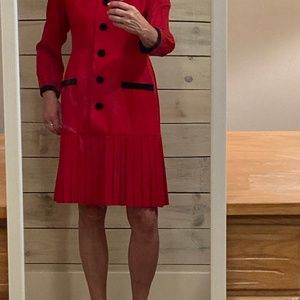 Sophisticated Red pleated dress